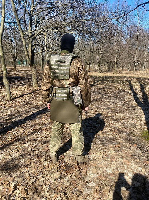 Тактичний каремат для сидіння з кріпленням на пояс швидкознімний 45×34, поджопник, сидіння Днепр - изображение 2