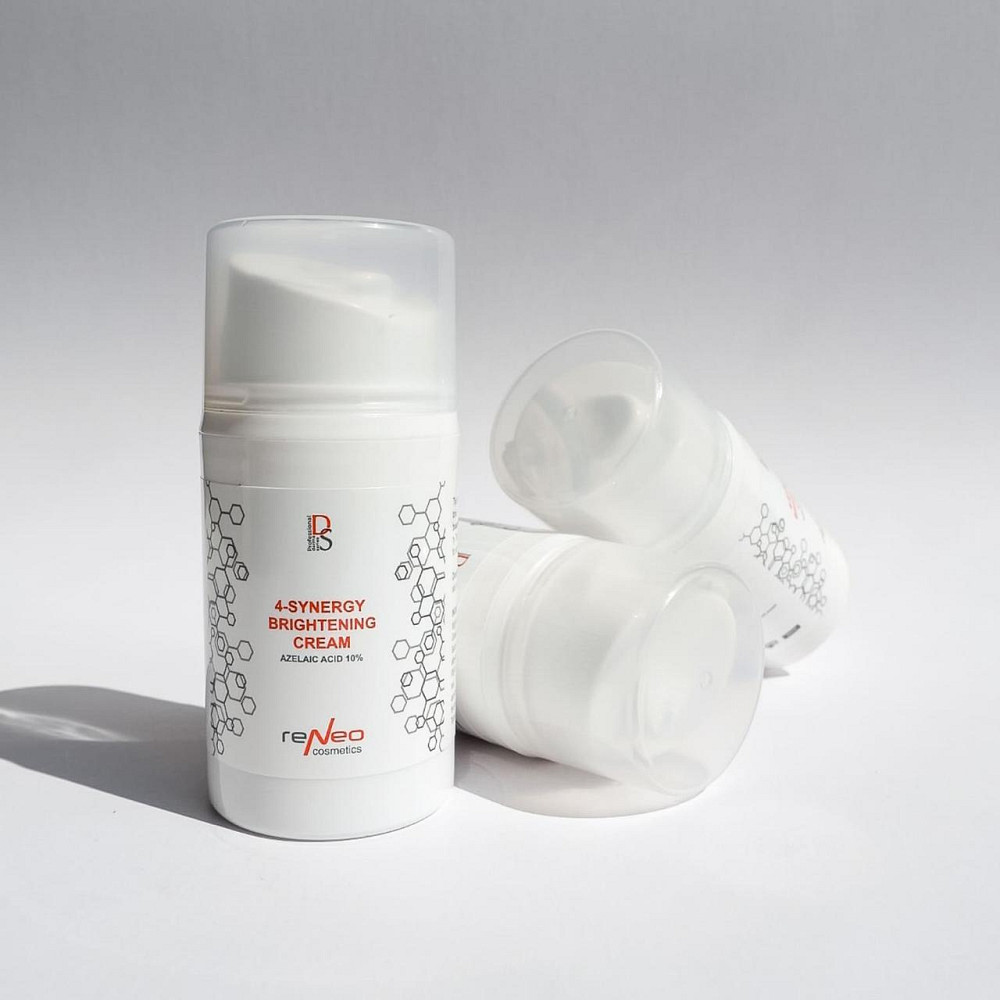 Осветляющий легкий крем с азелаиновой кислотой 4-SYNERGY BRIGHTENING CREAM DERMA SERIES 50 мл Днепр - изображение 5
