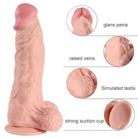 Фаллоимитатор Large Leilong Lifelike L телесный без вибрации Sex Aura Киев