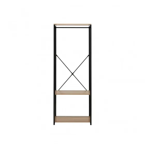 Металлическая вешалка для одежды / Стойка - рейка для одежды с полкой для обуви Коломия