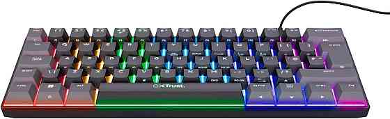 Механічна ігрова клавіатура Trust GXT 867 Acira 60% з RGB підсвіткою, компактна, UK розкладка, Outem Київ