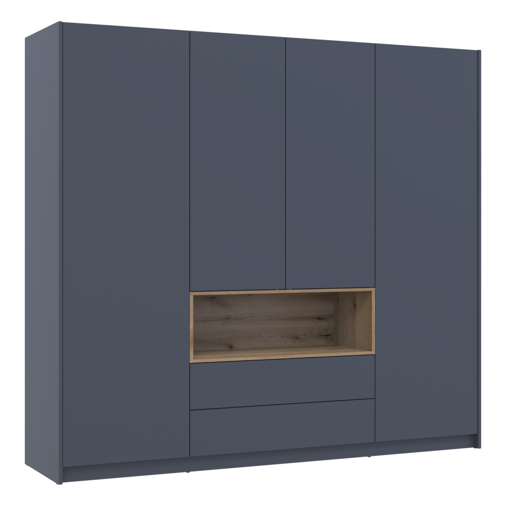 Шкаф для одежды с нишей Doros Дэйл 206х52х220 см Графит/Дуб евок (DRS-011283) Днепр - изображение 2