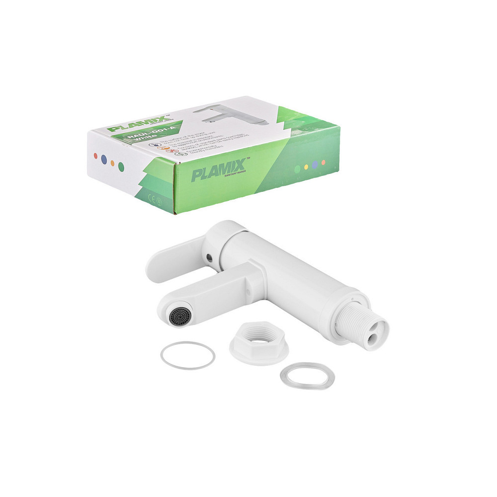 Змішувач для умивальника Plamix Raul-001-A White    ( PM0651 ) 20449 Харьков - изображение 6