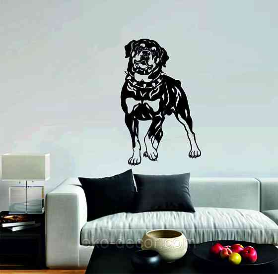 Декоративное настенное Панно «Ротвелер», Декор на стену 110*70 см, Черный Киев