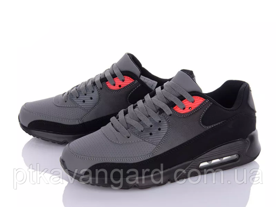 Кроссовки мужские размер 42 повседневные осенние на шнуровке в стиле наик U8828-4 черно-серый Хмельницкий