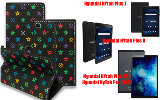 Книга-трансформер для планшета Hyundai Hytab Plus 7, Plus 8, Plus 10.1, Pro 10, цвет Black Lyi Black Киев
