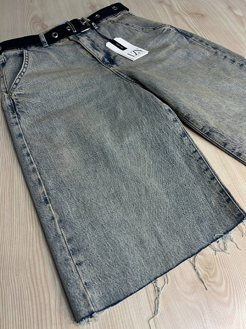 Шорти жіночі джинсові LIUZIN 1358 SKATER бермуди подовжені з ременем блакитні, блакитний, 28, 28, 80 см, 108 см Київ - фото 14