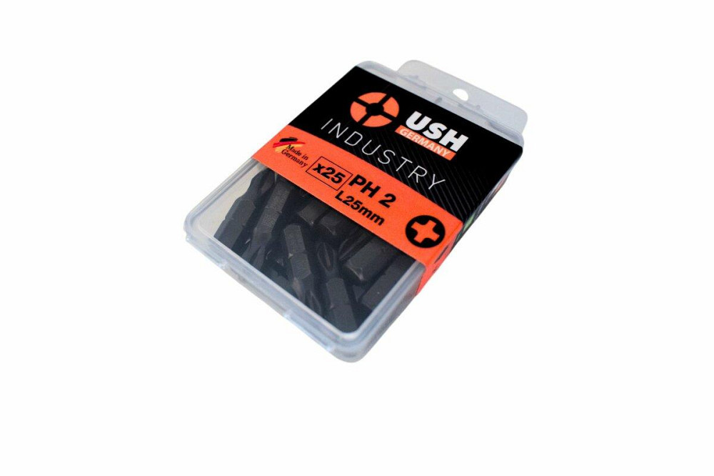 Насадка викруткова USH Industry : Phillips PH2 x 25 мм. Torsion Уп. 25 шт. Одеса - фото 1