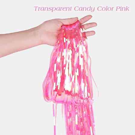 Дождик для фотозоны 2 м на 1 м конфетный розовый Киев