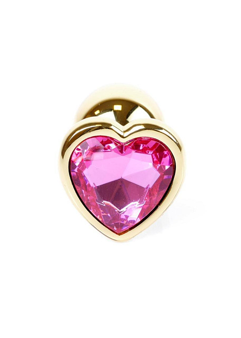 Анальна пробка - Jewellery Gold Heart Plug Pink Sex Aura Київ - фото 2
