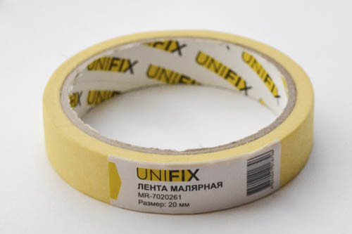Стрічка клейка малярська 20 мм*20м MR-7020261 UNIFIX Рівне - фото 1