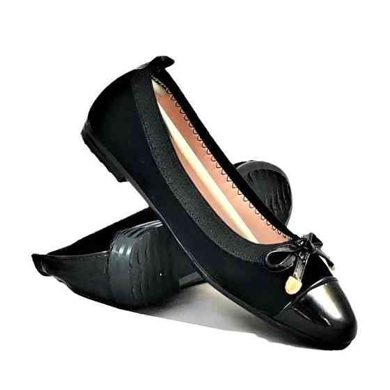 Жіночі Балетки Чорні Мокасини Туфлі Замшеві Лакові (розміри: 36,37,38,39,40,41) — 2 Дніпро