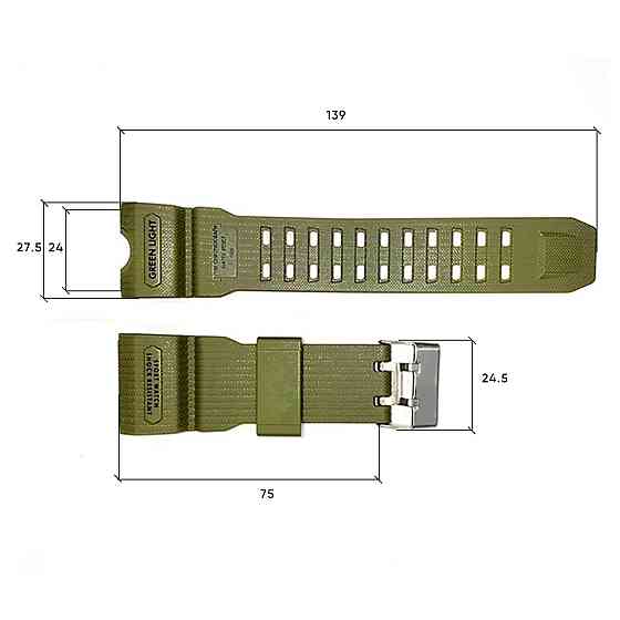 Ремешок для часов Skmei 1155/1155B Army Green SBR Киев