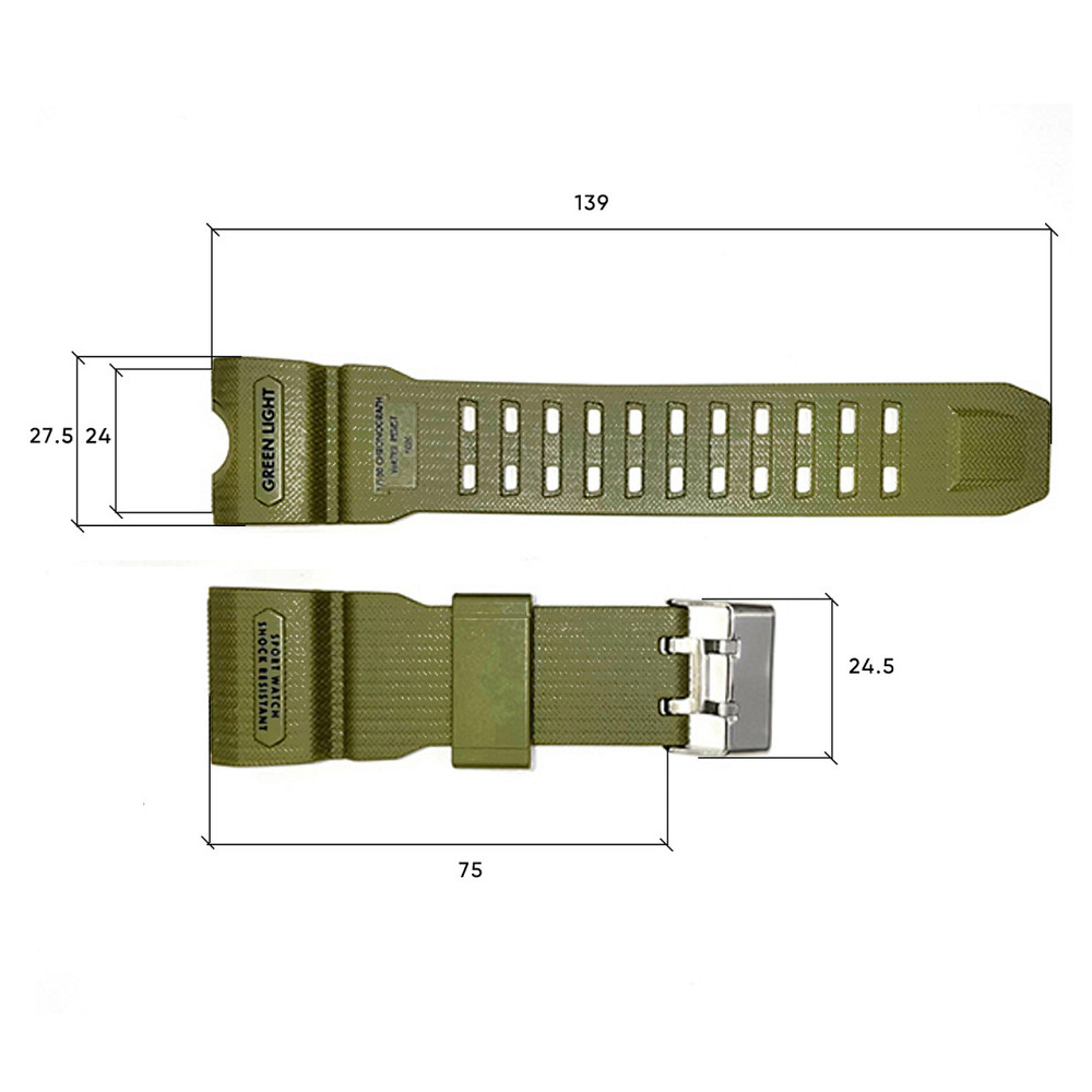 Ремінець для годинника Skmei 1155/1155B Army Green SBR Київ - фото 3
