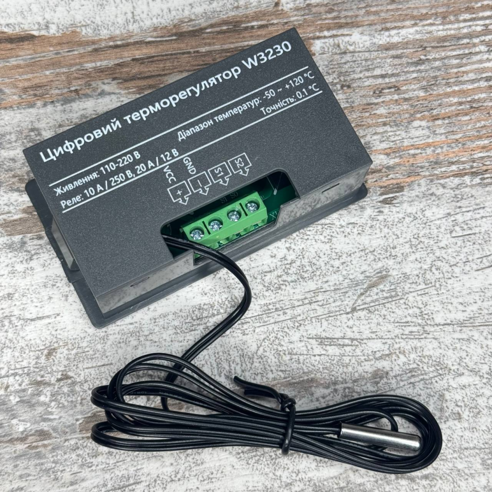 Терморегулятор W3230 с датчиком NTC10K, AC 220В, диапазон -50~120°C, режим нагрева и охлаждения Киев - изображение 4
