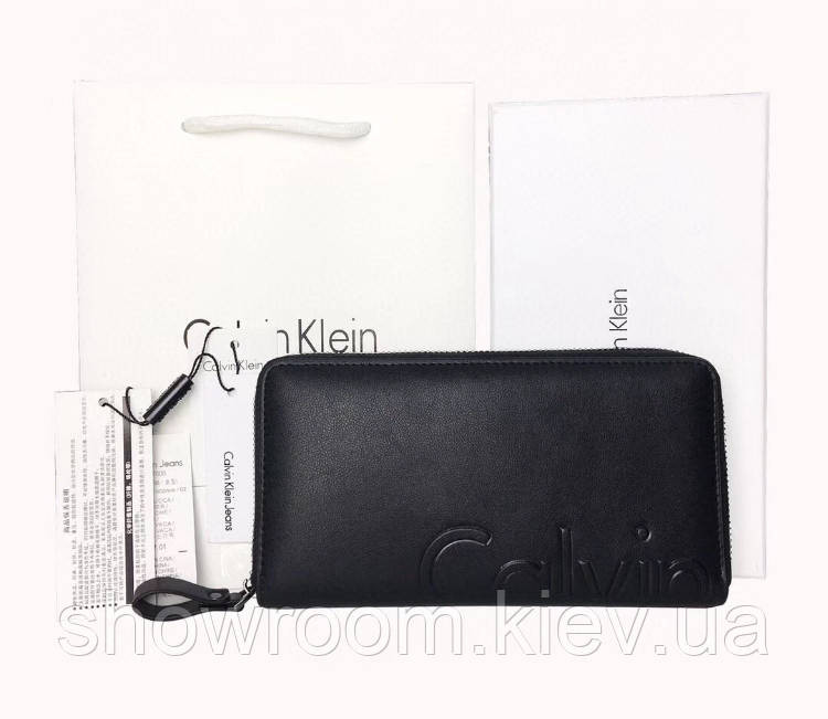 Чоловічий брендовий шкіряний клач на змійці (1396) Київ - фото 1