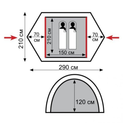 Палатка Tramp Nishe 2 v2 (UTRT-053) Винница - изображение 2