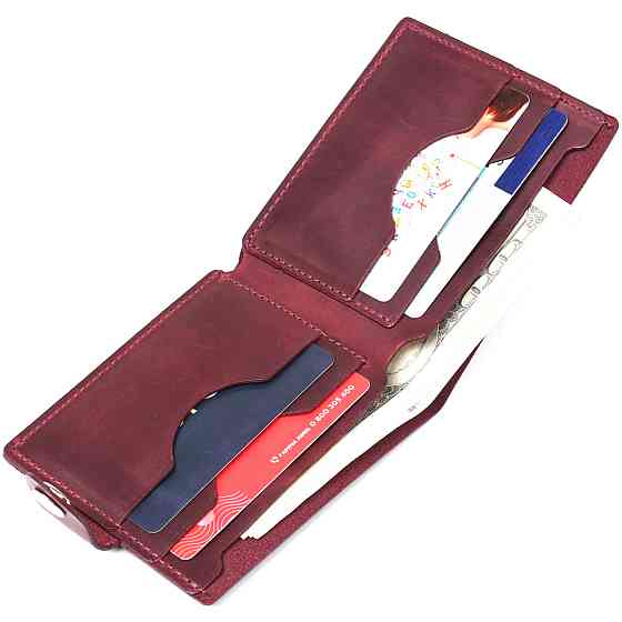 Женское винтажное портмоне Shvigel 16457 Бордовый Киев