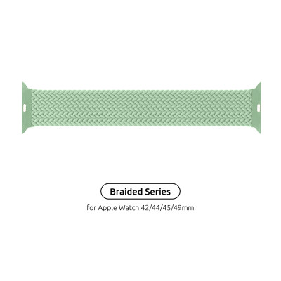Ремешок для смарт-часов Armorstandart Braided Solo Loop для Apple Watch 49/46/45/44/42 (Series 1-3) Mint Size 10 (172 mm) (ARM64912) Винница - изображение 1