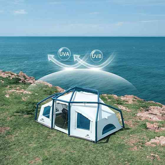 Намет надувний Naturehike CNK2300ZP012, блакитний великий Киев