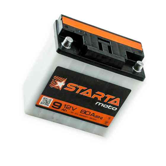 Аккумулятор (137x77x135) МТ, ИЖ мото заливной ta (круглая клема) 12V9A Мукачево