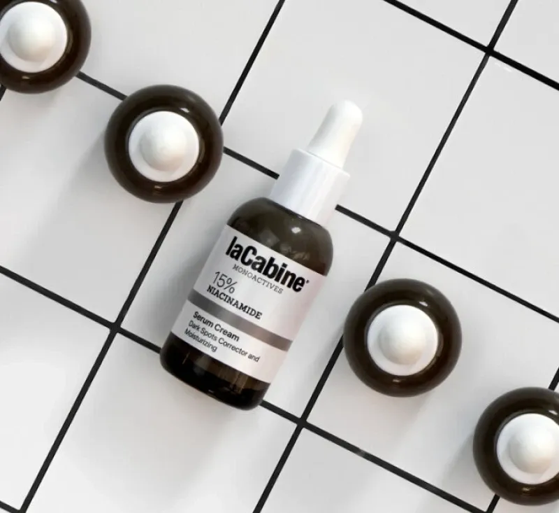 Зволожувальна крем-сироватка проти пігментних плям та недосконалостей шкіри обличчя 15% NIACINAMIDE SERUM LaCabine, 30 мл Дніпро - фото 2