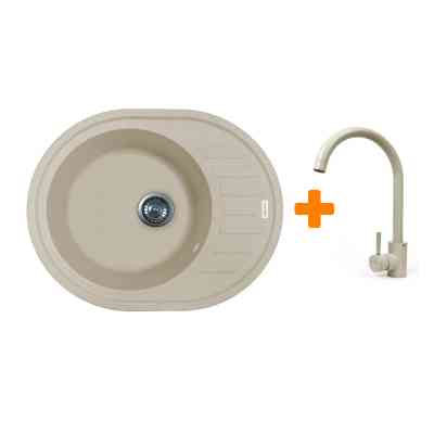 Мойка кухонная Adamant Ovum Avena + змішувач (1824296910406) Вінниця