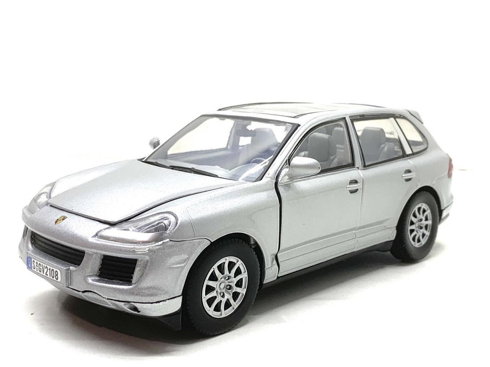 Машина Автосвіт Porsche Cayenne інерційна відкриваються двері капот багажник 1:24 Сіра (AP-1907) Чернигов - изображение 4