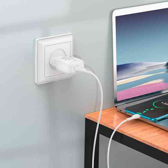 СЗУ сетевое зарядное устройство HOCO C96A 1USB/2.1A с кабелем для зарядки USB - Type-C Белый Каменец-Подольский