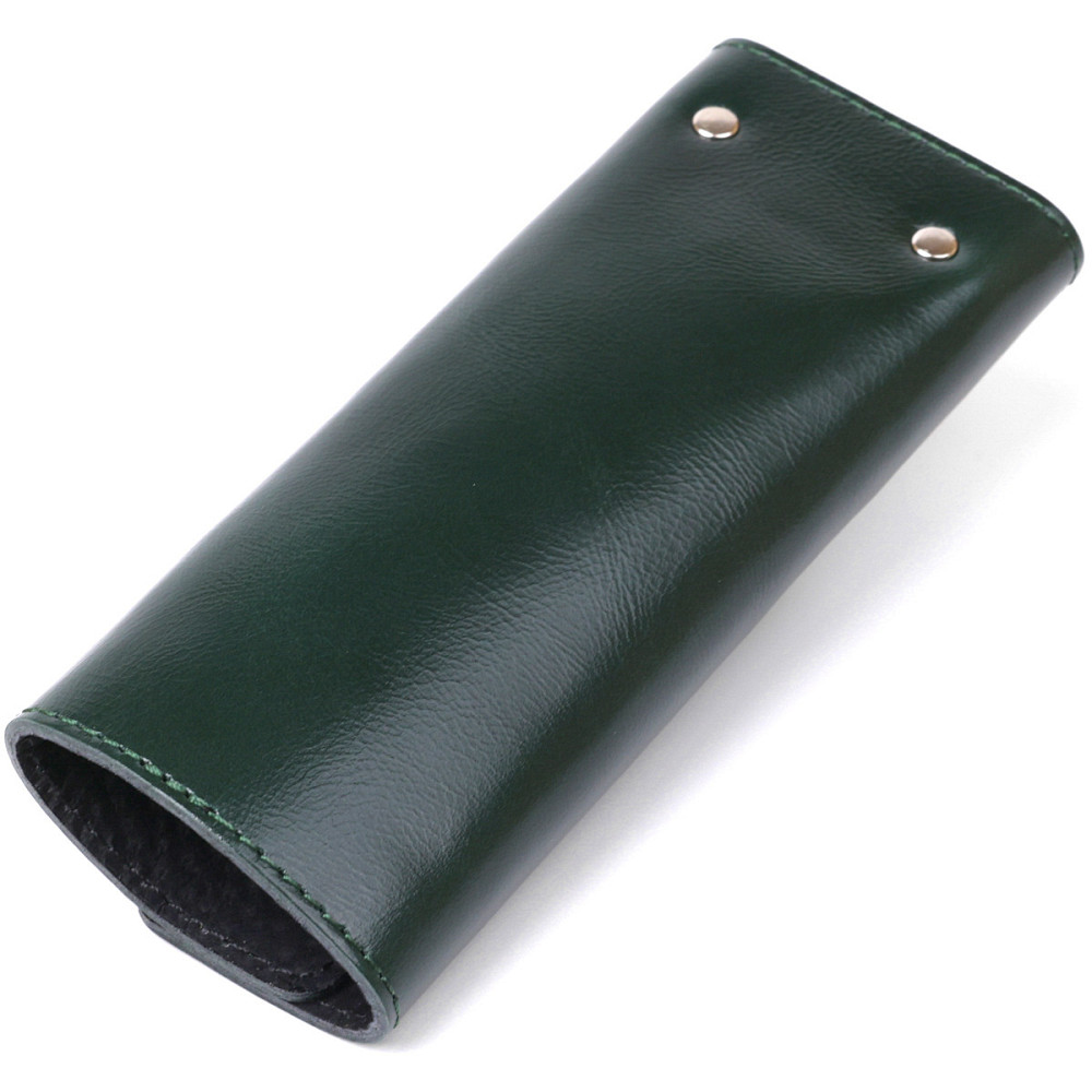 Сучасна шкіряна ключниця Зелений (SHVIGEL) Київ - фото 6