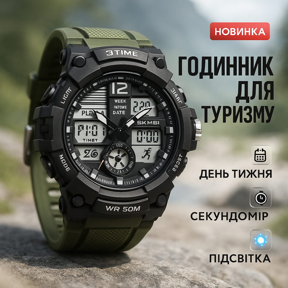 Практичные спортивные мужские часы, Военные часы спецслужб Спортивные мужские для парня BC-41 Львов - изображение 7