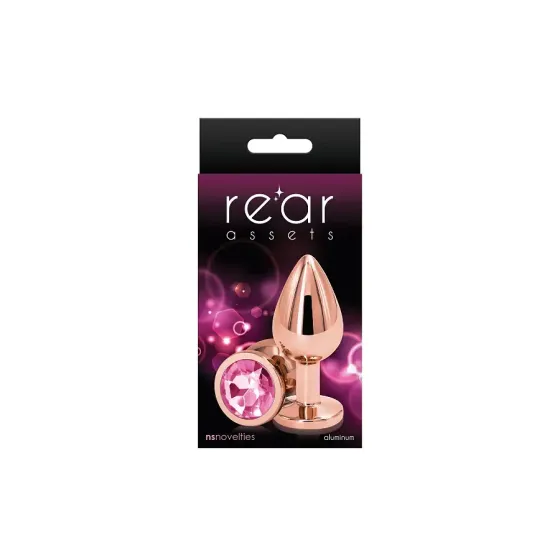 Анальна пробка NS Novelties Rear Assets - Rose Gold - Medium - Pink Львів