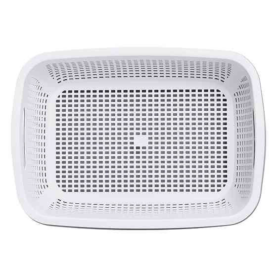 Yiwu Кошик-друшлак 2 в 1 для миття овочів, фруктів і зелені 32×23×13 (см) Сірий HP-45-5G Коломыя