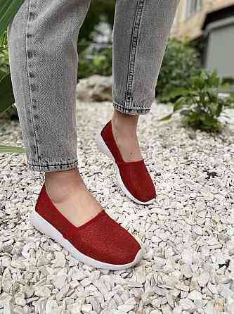 No brend Сліпони жіночі Z1900-2 червоні (літо, тканина) (1363) Коломыя