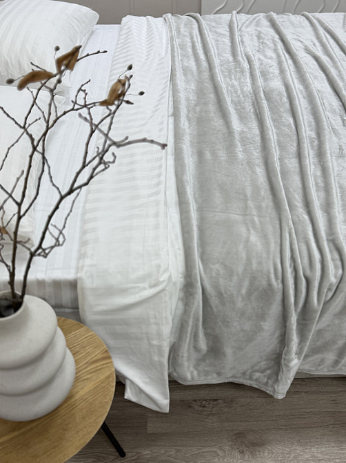 Ecotton Плед Ecotton 200х220 см Well Soft світло-сірий (24-3615 Cool gray) Коломыя - изображение 5