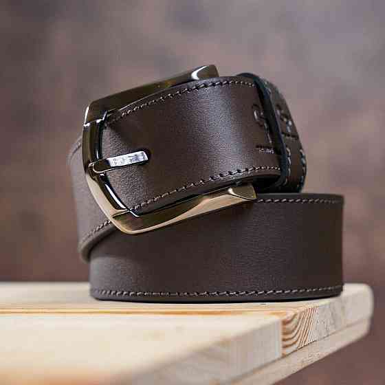 Ремень мужской GRANDE PELLE 11158 джинсовый Коричневый Киев