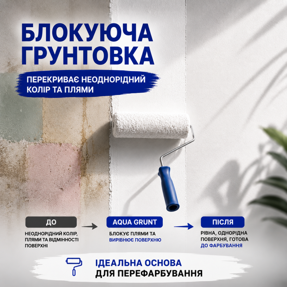 Ґрунтовка акрилова адгезійна блокувальна Skyline Aqua Grunt, біла, без запаху, для фарбованих поверхонь, 5 л Харків - фото 13
