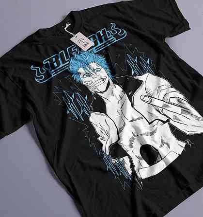 Футболка для хлопчика з аніме принтом Бліч оверсайз (зріст від 165 до 180) Чорний AnimeJ0870m Дніпро