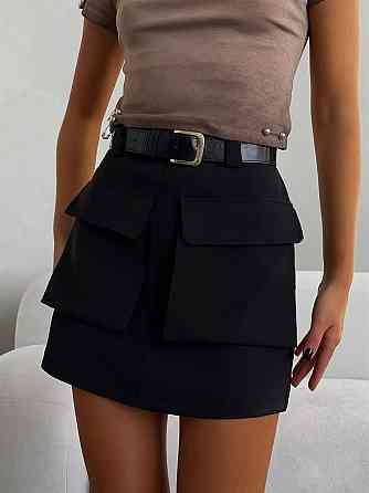 Женская стильная мини юбка-карго костюмка Одесса