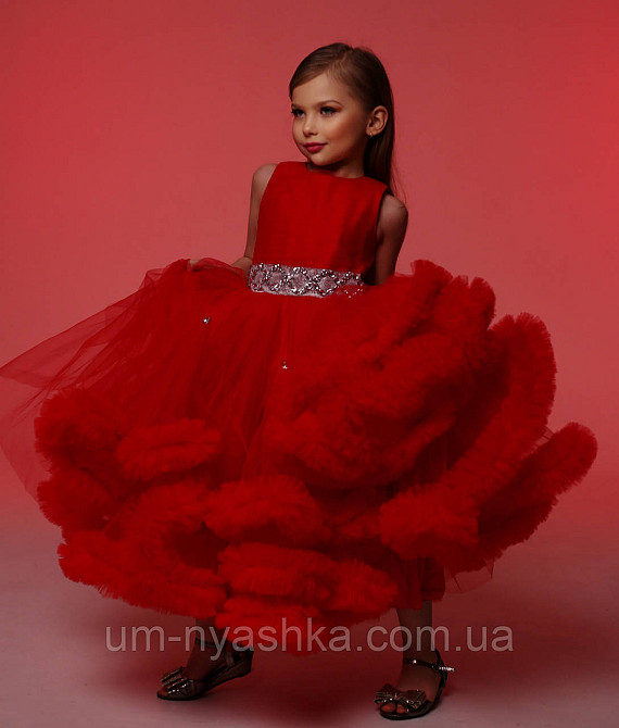 Пышное платье Облачко КРАСНОЕ на 4-6, 6-8, 9-10 лет Кривой Рог - изображение 3