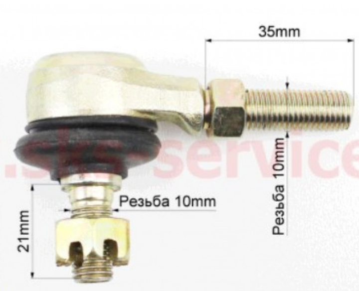 Наконечник квадроцикл (кермової тяги) ATV (тип 5,1) (різьблення праве) Мукачево - фото 1