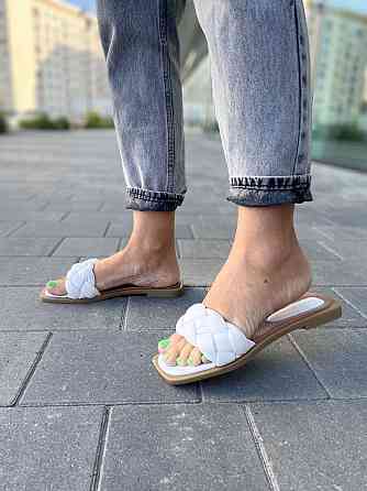 KATI SHOES Шльопанці жіночі KATI SHOES 020 білі (літо, шкіра натуральна) (5137) Коломия