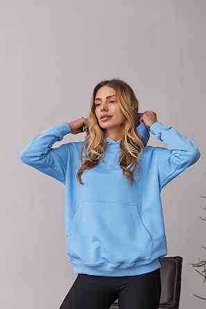 Вільний худі для майбутніх мам тринитка без начосу Chelm L-XL (46-48) Lullababe Блакитний Кривий Ріг
