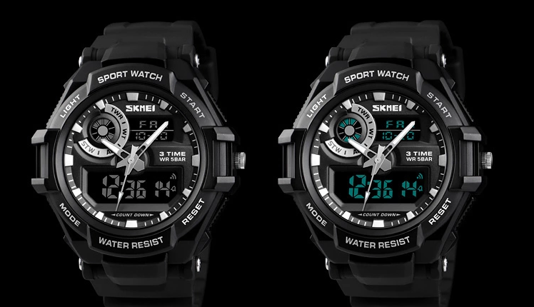 Мужские спортивные наручные часы Skmei 1357 Черные Винница - изображение 10