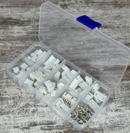 Набор разъемов XH2.54 80 шт для плат, кабелей, Arduino, 3D-принтеров коннекторы 2p, 3p, 4p, 5p папа и мама Киев