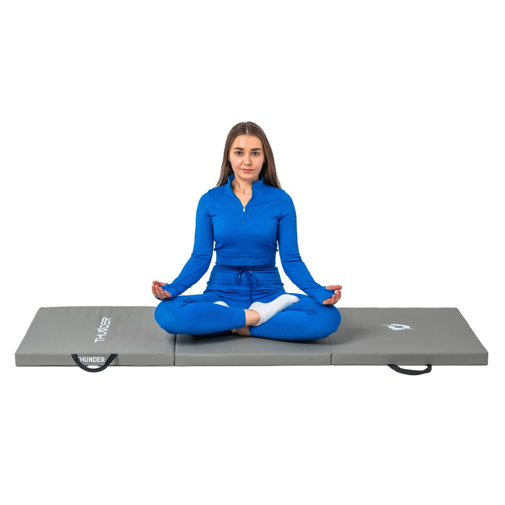 Мат гимнастический THUNDER MG-02, 180 х 60 х 5 см, серый Киев - изображение 3