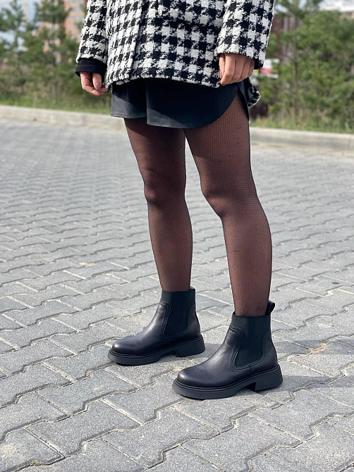 Arcoboletto Черевики жіночі Arcoboletto чорні натуральна шкіра висота 13 см (5362) Коломыя - изображение 9