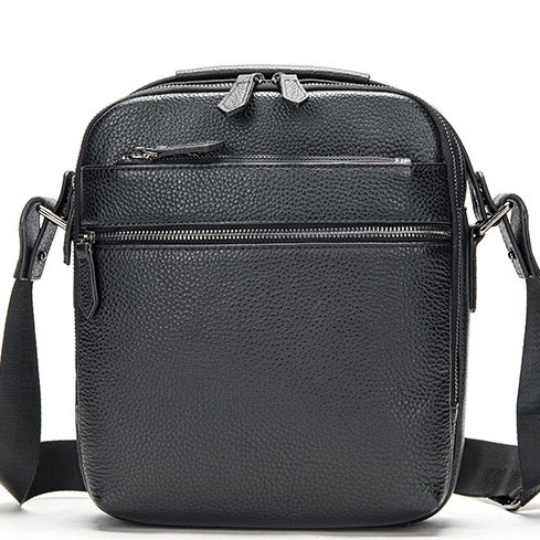 Кожаная мужская сумка через плечо черная Tiding Bag MN-284334 Киев - изображение 2