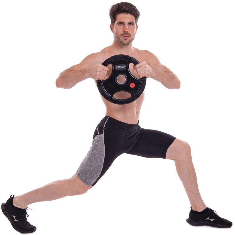 Диск прогумований 10 кг на гриф 50 мм Zelart TA-5160-10 Київ - фото 6