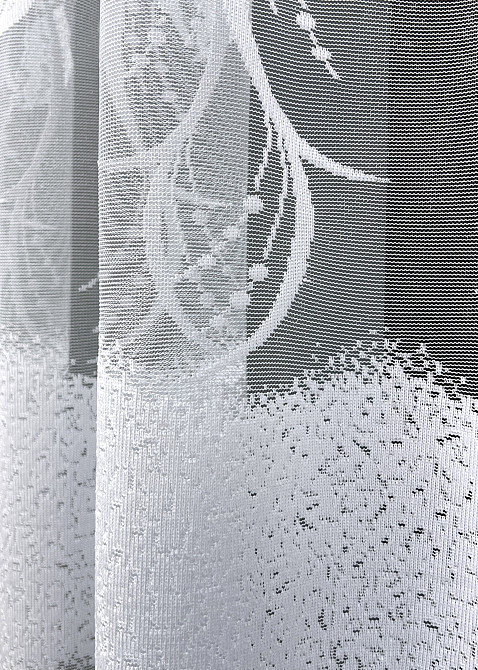 Короткий тюль, высотой 1,8м жаккард цвет белый 2007т Киев - изображение 3
